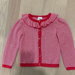 Janie and Jack Striped Red Girl’s Sweater